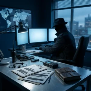 Code Name Generator spy artwork with realistic covert operations atmosphere