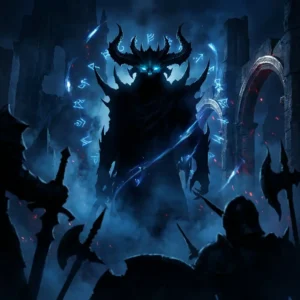 Demon Name Generator dark fantasy artwork with glowing mystical demon design