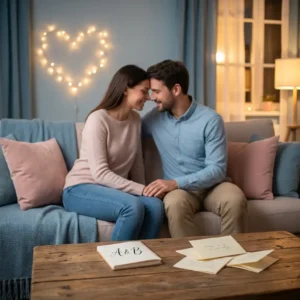 Couple Name Generator romantic artwork with realistic relationship atmosphere