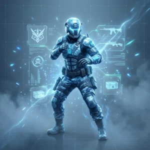 PUBG gaming name generator feature image with futuristic blue tactical design