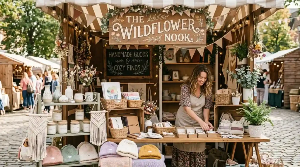 Cute Etsy shop names on a handmade boutique sign