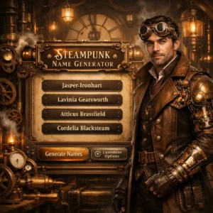 Steampunk Name Generator creating unique fantasy names