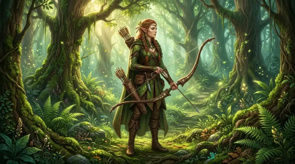 Wood elf names inspired by a forest elf archer